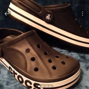 Crocs Bayaband Black/White M7 W9 Clogs